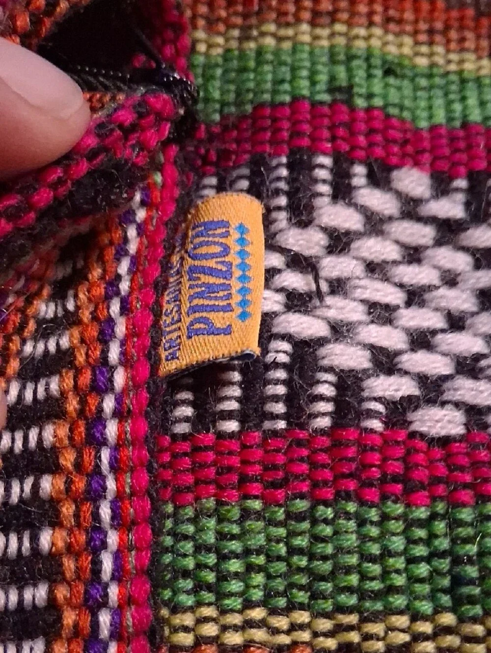 Handwoven Multicolor Striped Backpack - Boho Casual